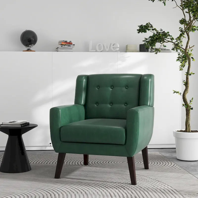 Fauteuil de salon en cuir PU avec accoudoirs