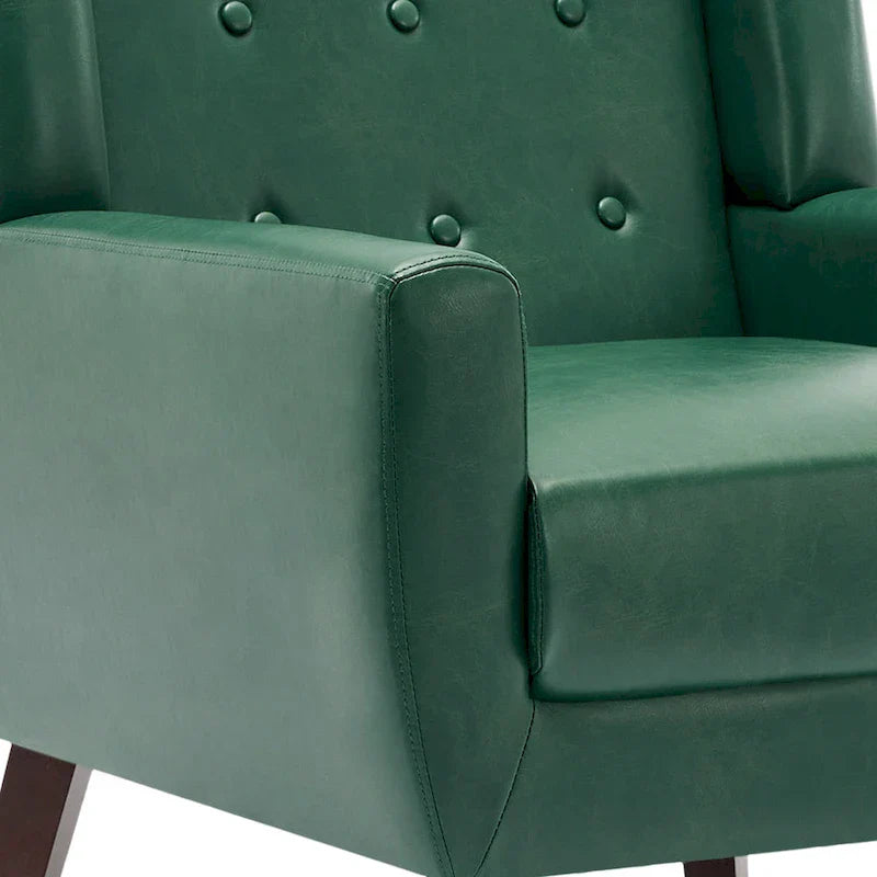 Fauteuil de salon en cuir PU avec accoudoirs