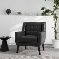 Fauteuil de salon en cuir PU avec accoudoirs