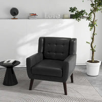 Fauteuil de salon en cuir PU avec accoudoirs