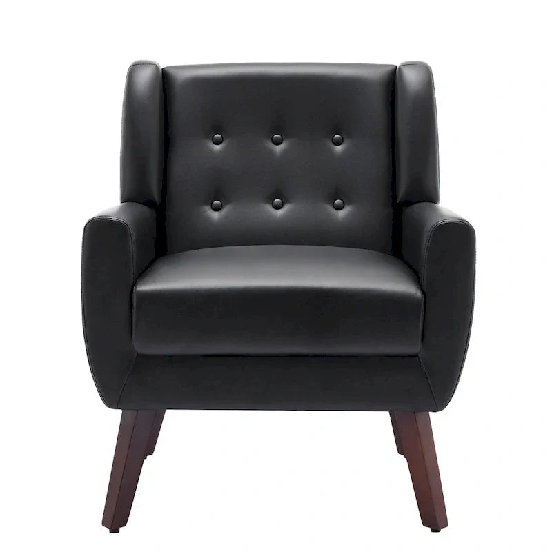 Fauteuil de salon en cuir PU avec accoudoirs