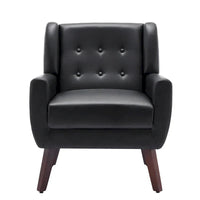Fauteuil de salon en cuir PU avec accoudoirs