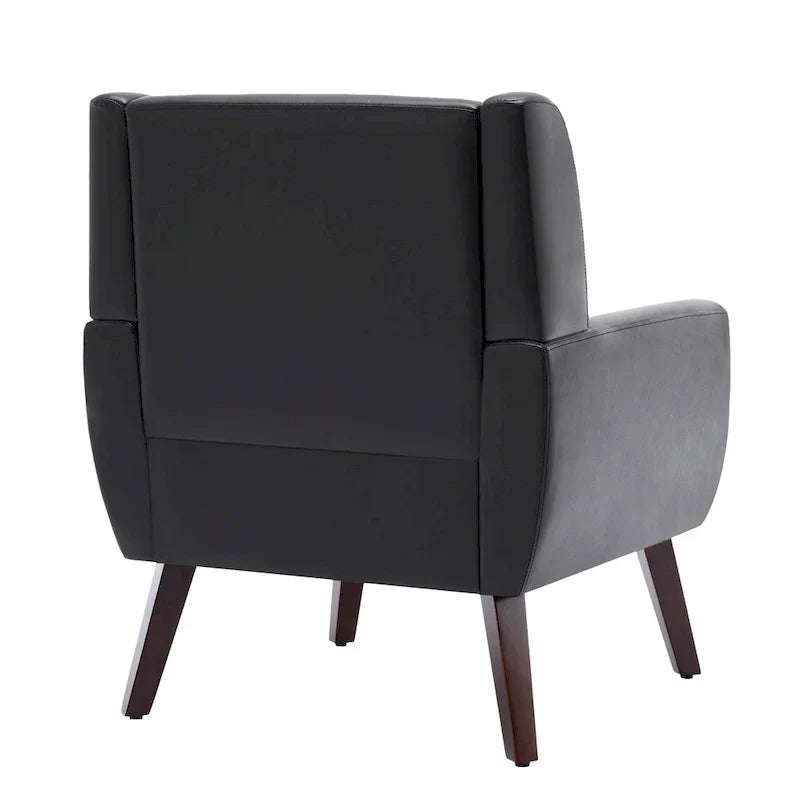 Fauteuil de salon en cuir PU avec accoudoirs