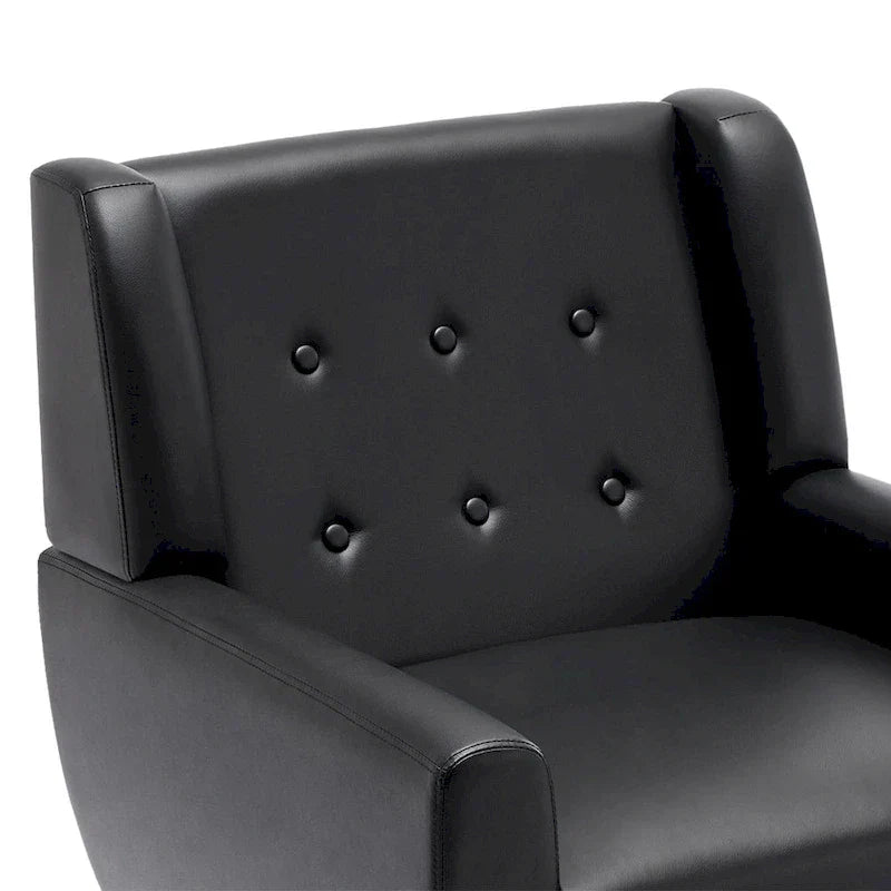 Fauteuil de salon en cuir PU avec accoudoirs