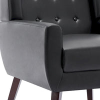 Fauteuil de salon en cuir PU avec accoudoirs
