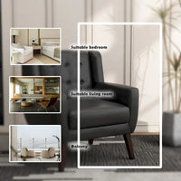 Fauteuil de salon en cuir PU avec accoudoirs