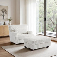 Chaise longue surdimensionnée avec pouf