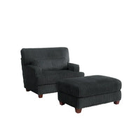 Chaise longue surdimensionnée avec pouf