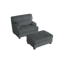 Chaise longue surdimensionnée avec pouf