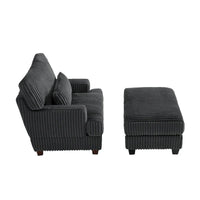 Chaise longue surdimensionnée avec pouf