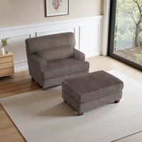 Chaise longue surdimensionnée avec pouf