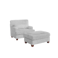 Chaise longue surdimensionnée avec pouf