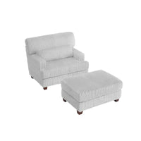 Chaise longue surdimensionnée avec pouf