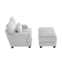 Chaise longue surdimensionnée avec pouf