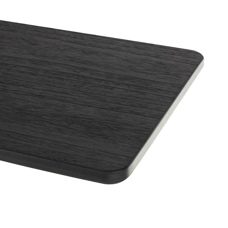 Console en bois avec base à piédestal ovale sculptée - Noir - Roche River Decor