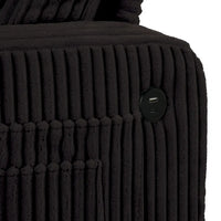 Canapé 3 places moderne en velours côtelé rectangulaire avec port USB et 2 oreillers