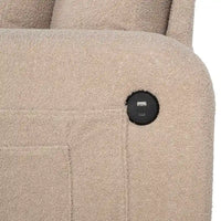61 Petit canapé deux places beige avec 2 coussins et porte-gobelet