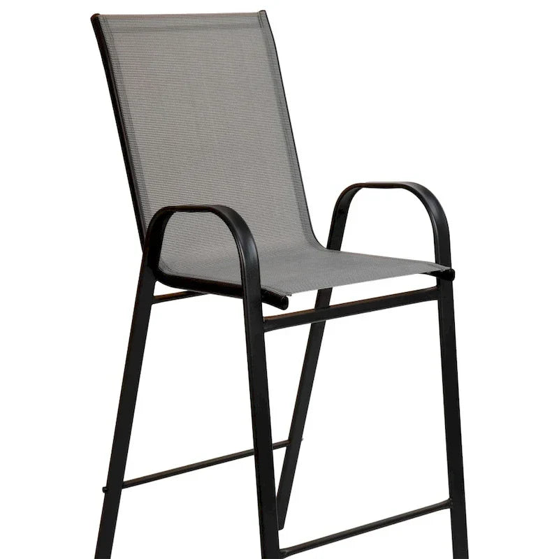 Lot de 4 tabourets de bar d'extérieur avec matériau Flex Comfort - Tabouret de terrasse