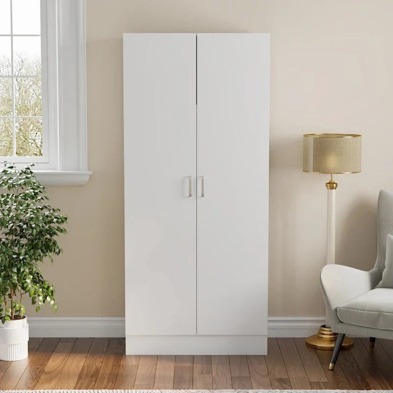 Armoires-penderies 2 portes autoportantes pour chambre avec tringle de suspension