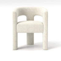 SEYNAR Chaise de salle à manger moderne glam en velours rembourrée, chaise d'appoint à dossier ouvert, lot de 6