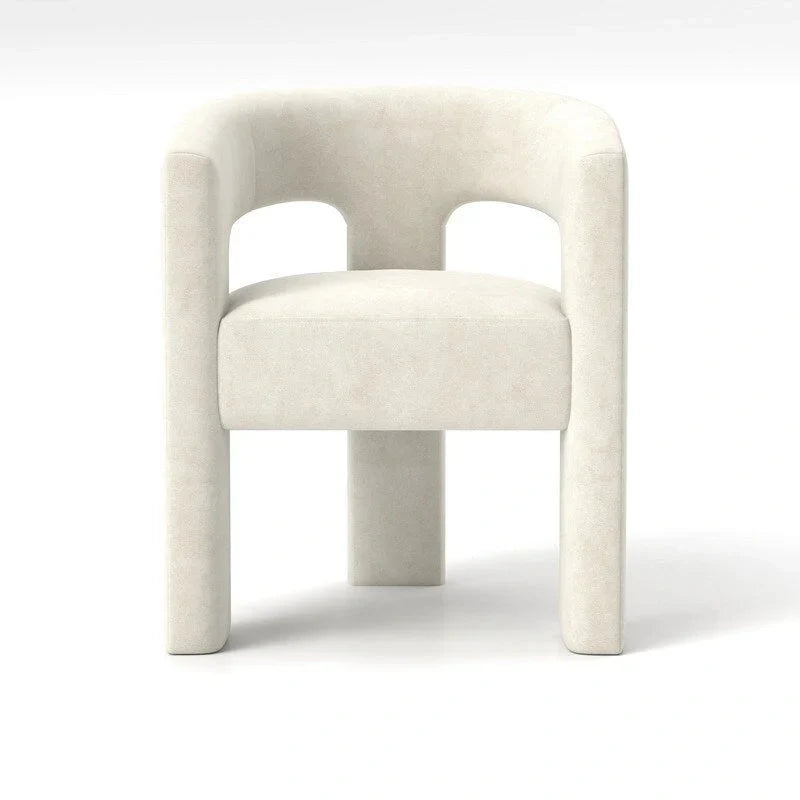 SEYNAR Chaise de salle à manger moderne glam en velours rembourrée, chaise d'appoint à dossier ouvert, lot de 6