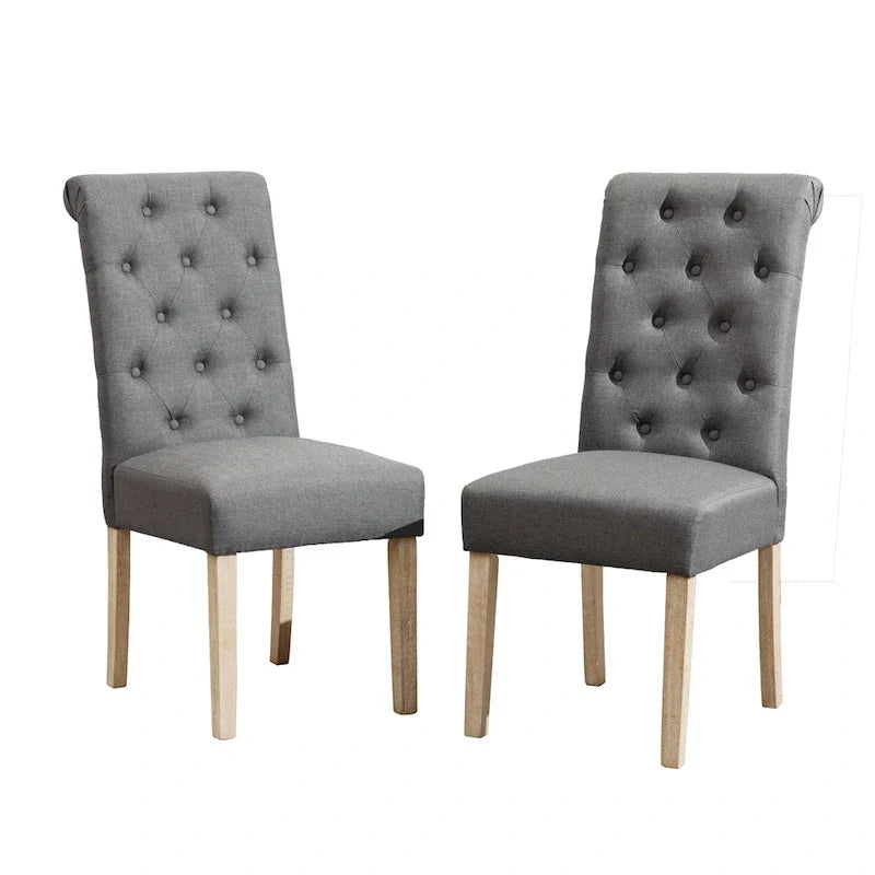 Ensemble de salle à manger 5 pièces, ensemble de meubles de cuisine en bois, table ronde avec piètement central en croix et 4 chaises capitonnées