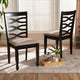 Lot de 2 chaises de salle à manger en bois Lanier (style moderne et contemporain)