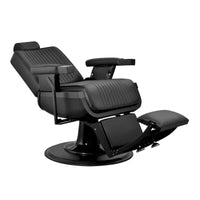 Chaise de barbier robuste inclinable hydraulique JAXSON, cadre noir