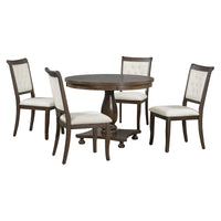 Ensembles de salle à manger 5 pièces Lak Retro avec chaises rembourrées par GDFStudio