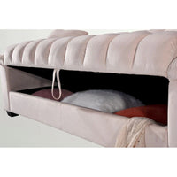 Canapé-lit convertible en velours de 82,7 po avec 2 oreillers