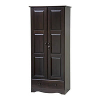 Palace Imports Armoire flexible 100 % bois massif avec poignées en métal ou en bois
