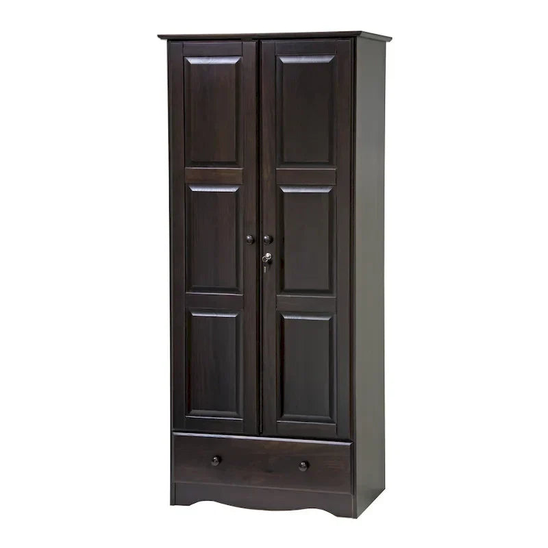 Palace Imports Armoire flexible 100 % bois massif avec poignées en métal ou en bois