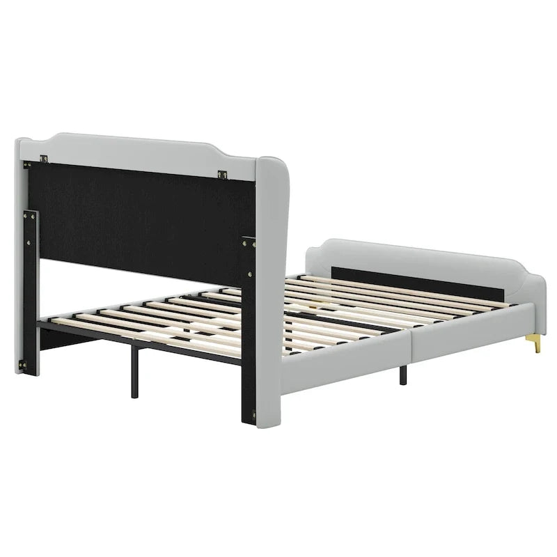 Lit rembourré moderne en cuir PU Uphou par Christopher Knight Home