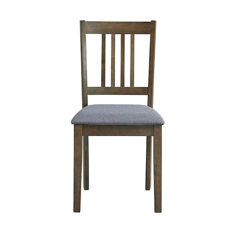 Ensemble Table et Chaises de Salle à Manger Carrée en Bois, Table à Manger Décontractée avec 4 Chaises de Salle à Manger Rembourrées pour Coin Repas de Cuisine