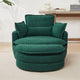 Fauteuil pivotant surdimensionné avec pouf de rangement lune et 4 oreillers