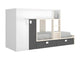 Armoire - Blanc/Gris anthracite