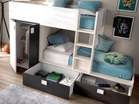 Armoire - Blanc/Gris anthracite
