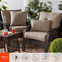 Sunbrella Ensemble de coussins d'extérieur à assise profonde premium 2 pièces