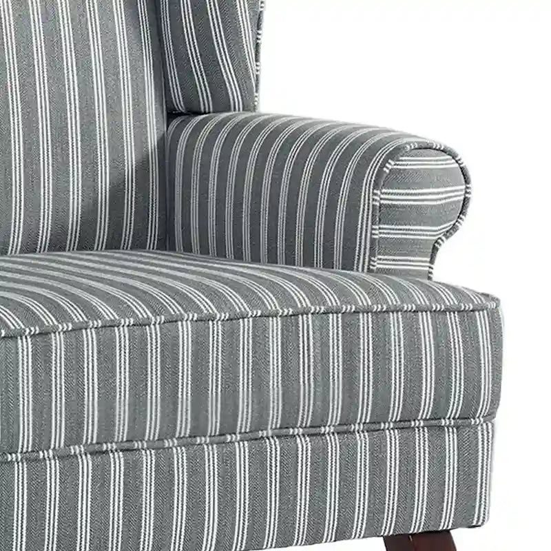 Lot de 2 fauteuils d'appoint à oreilles traditionnels rembourrés