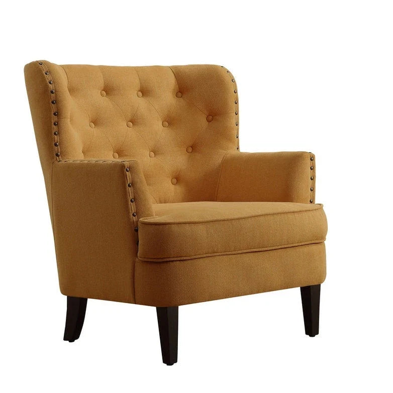 Moser Bay Mignon fauteuil d'appoint à oreilles capitonné en velours / lin 30 de large