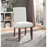 Copper Grove Five Bridge Eco Parsons Chaise en similicuir à clous décoratifs