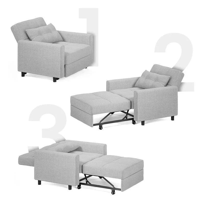 Canapé-lit réglable 3 en 1, fauteuil-canapé escamotable, lit pliant convertible pour salon