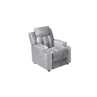 Fauteuil inclinable de luxe pour enfants avec repose-pieds, appuie-tête et 2 porte-gobelets, en microfibre, pour les enfants de 3 ans et plus