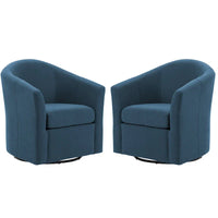Lot de 2 fauteuils pivotants modernes avec accoudoirs pour salon