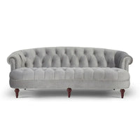 Canapé capitonné chesterfield La Rosa 84 en velours, style moderne du milieu du siècle