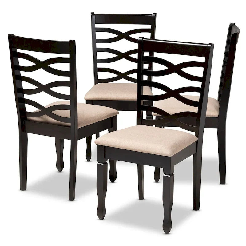 Ensemble de 4 chaises de salle à manger modernes et contemporaines