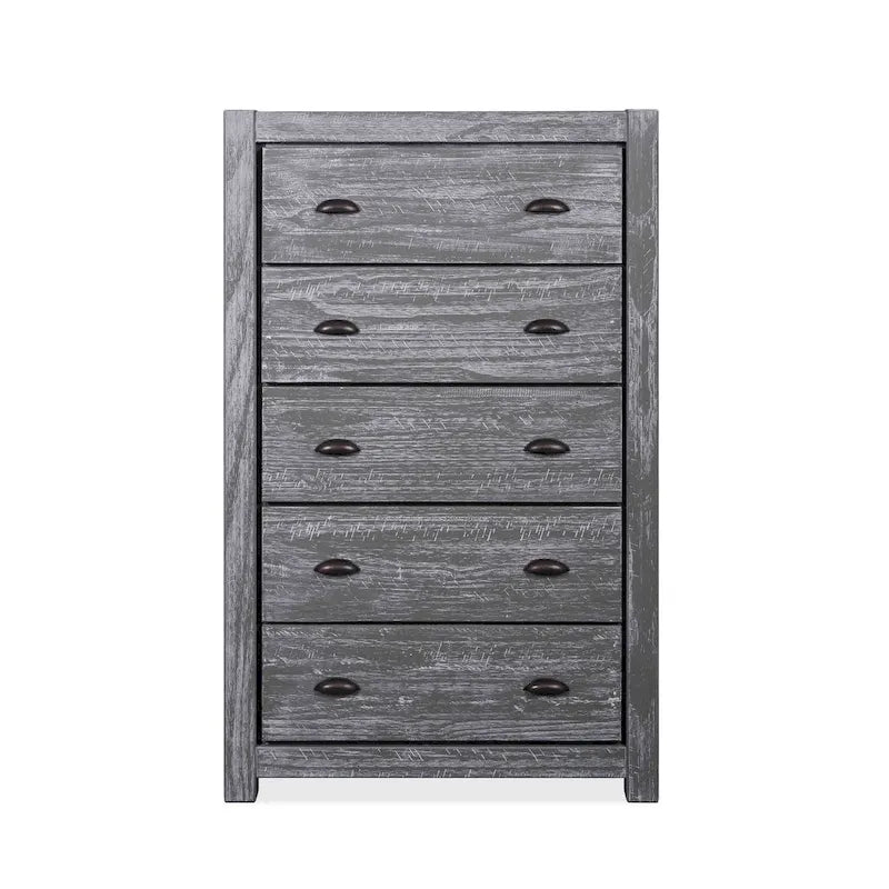 Grain Wood Furniture Montauk Coffre 5 tiroirs en bois massif