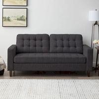 Canapé Brookside Brynn 76 po. avec accoudoirs carrés en similicuir/velours/tissu