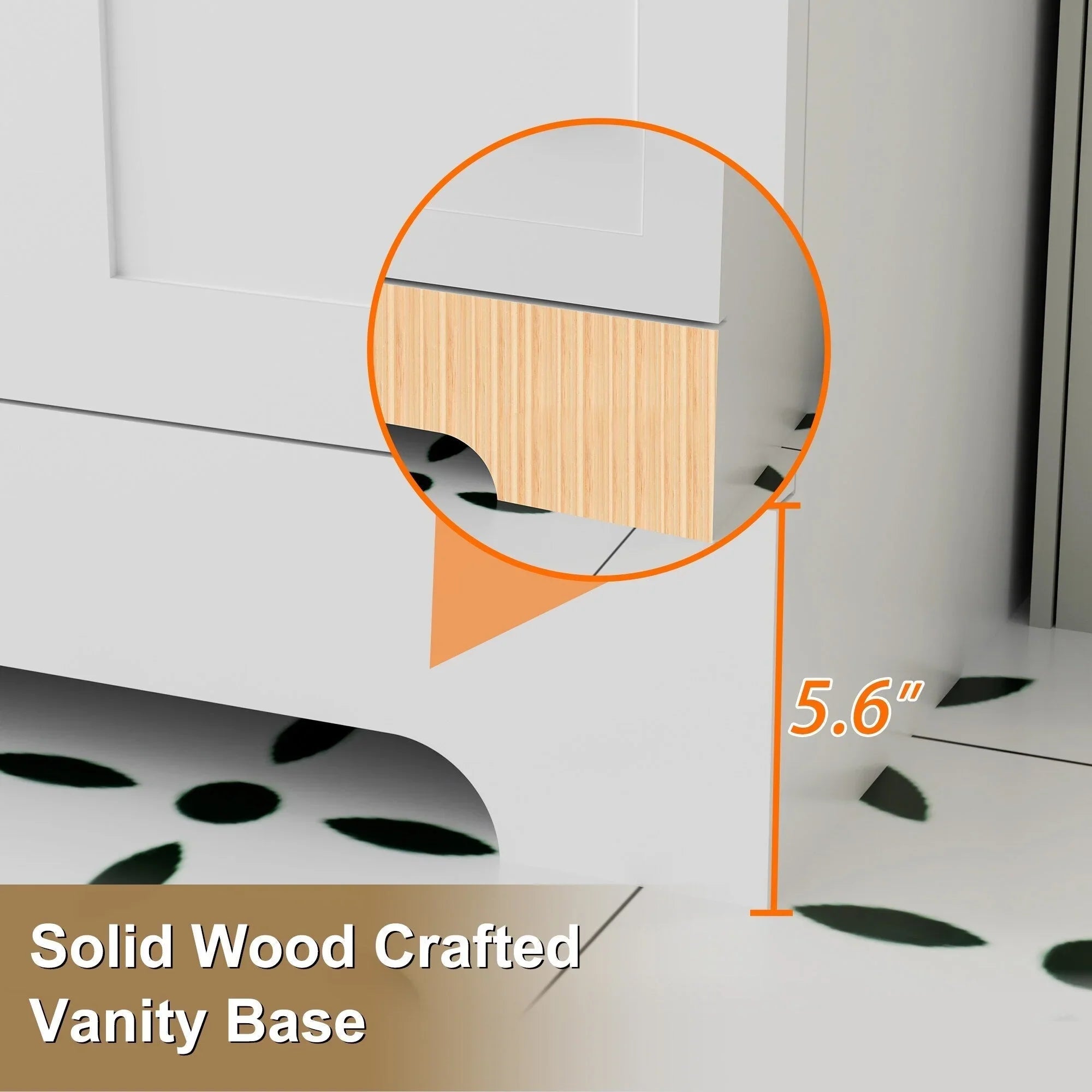 Wavy Line Ensemble meuble-lavabo de salle de bain 30/36/48 avec vasque & robinet