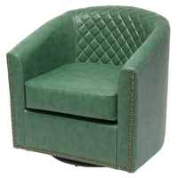 Fauteuil à barillet pivotant en cuir PU touffeté KINWELL 29